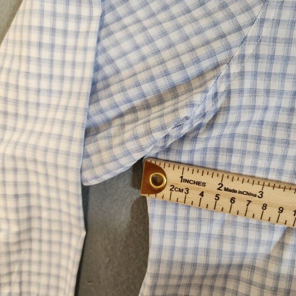 Lucky Brand Mens Shirt XL Blue/White Check Button Down  Long Sleeve - Picture 10 of 16